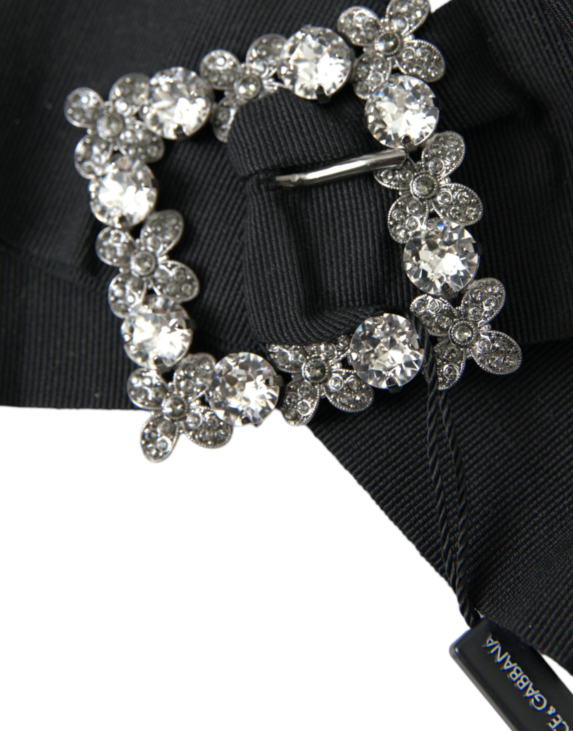 Haarspange mit schwarzen Swarovski Kristallen