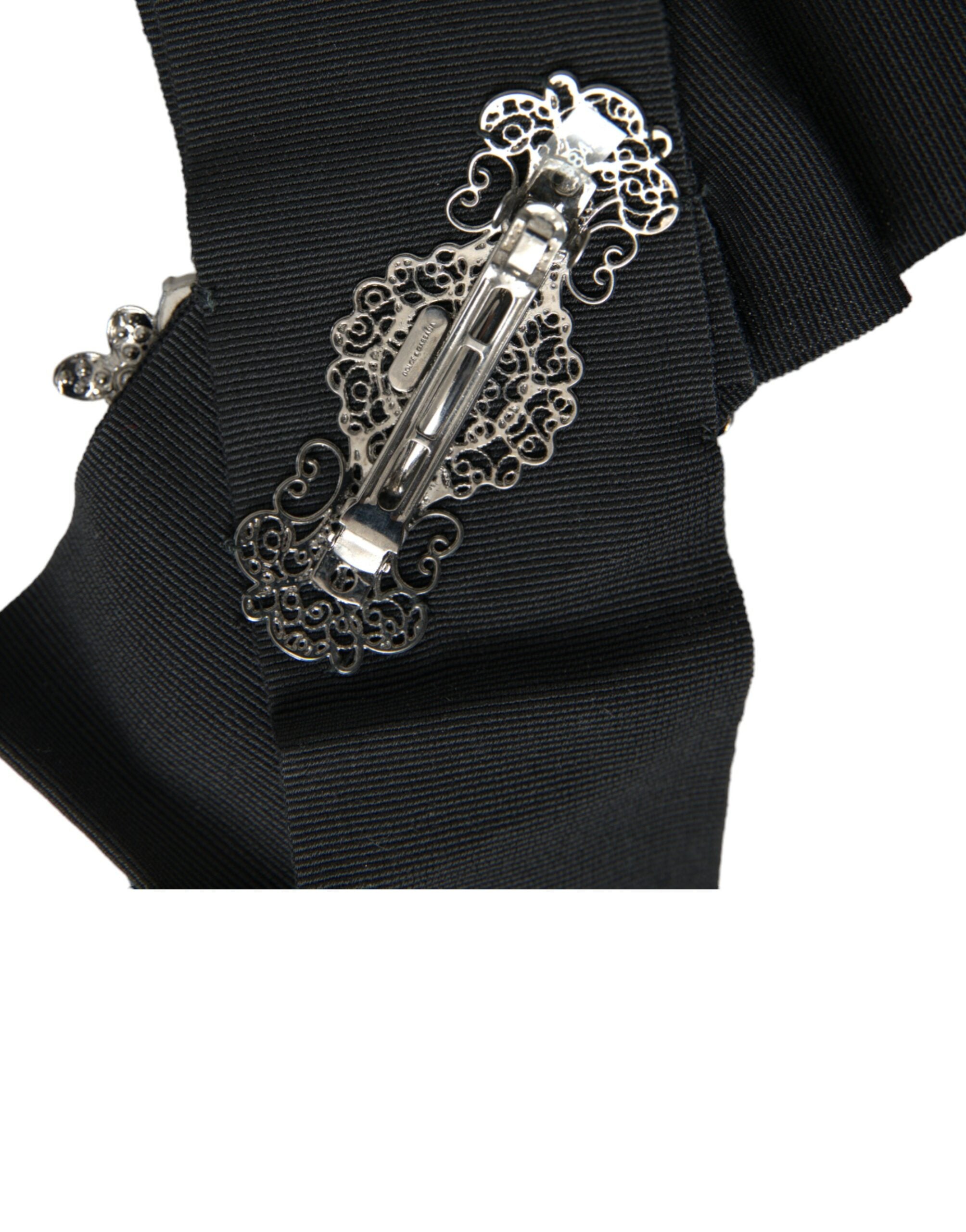 Haarspange mit schwarzen Swarovski Kristallen
