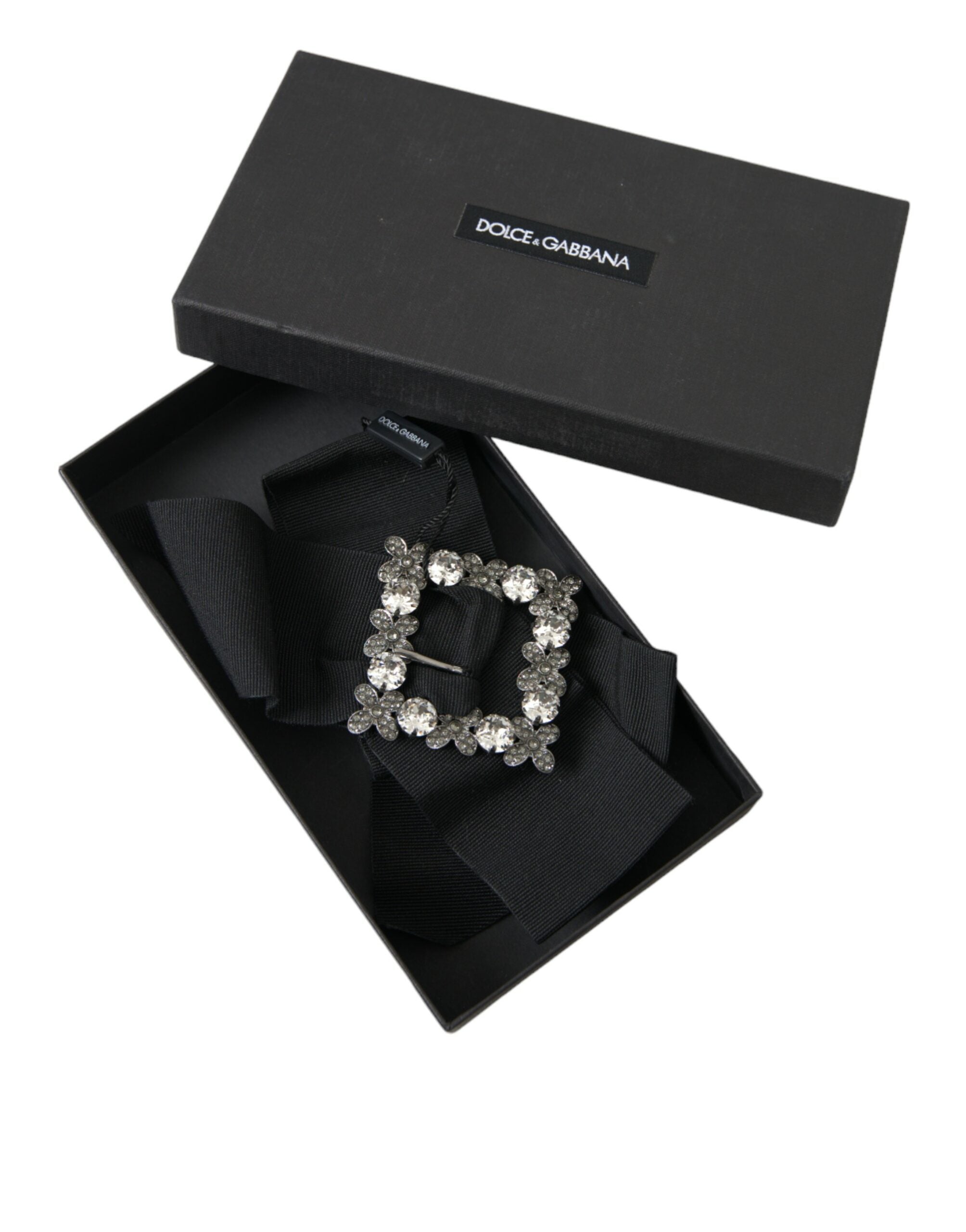 Haarspange mit schwarzen Swarovski Kristallen
