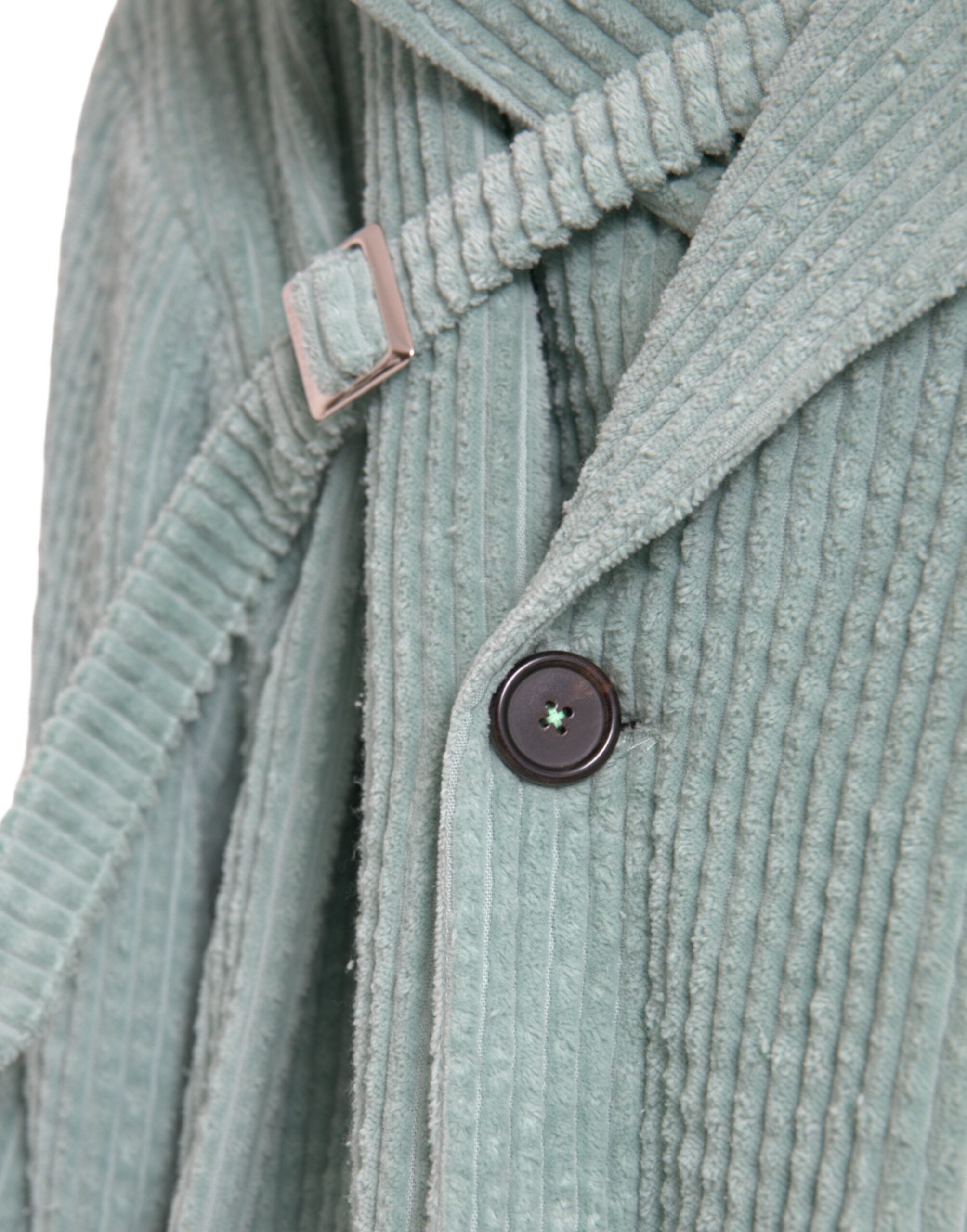 Blaue zweireihige Kordjacke aus Baumwolle
