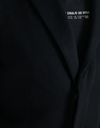 Schwarzer einreihiger Trenchcoat