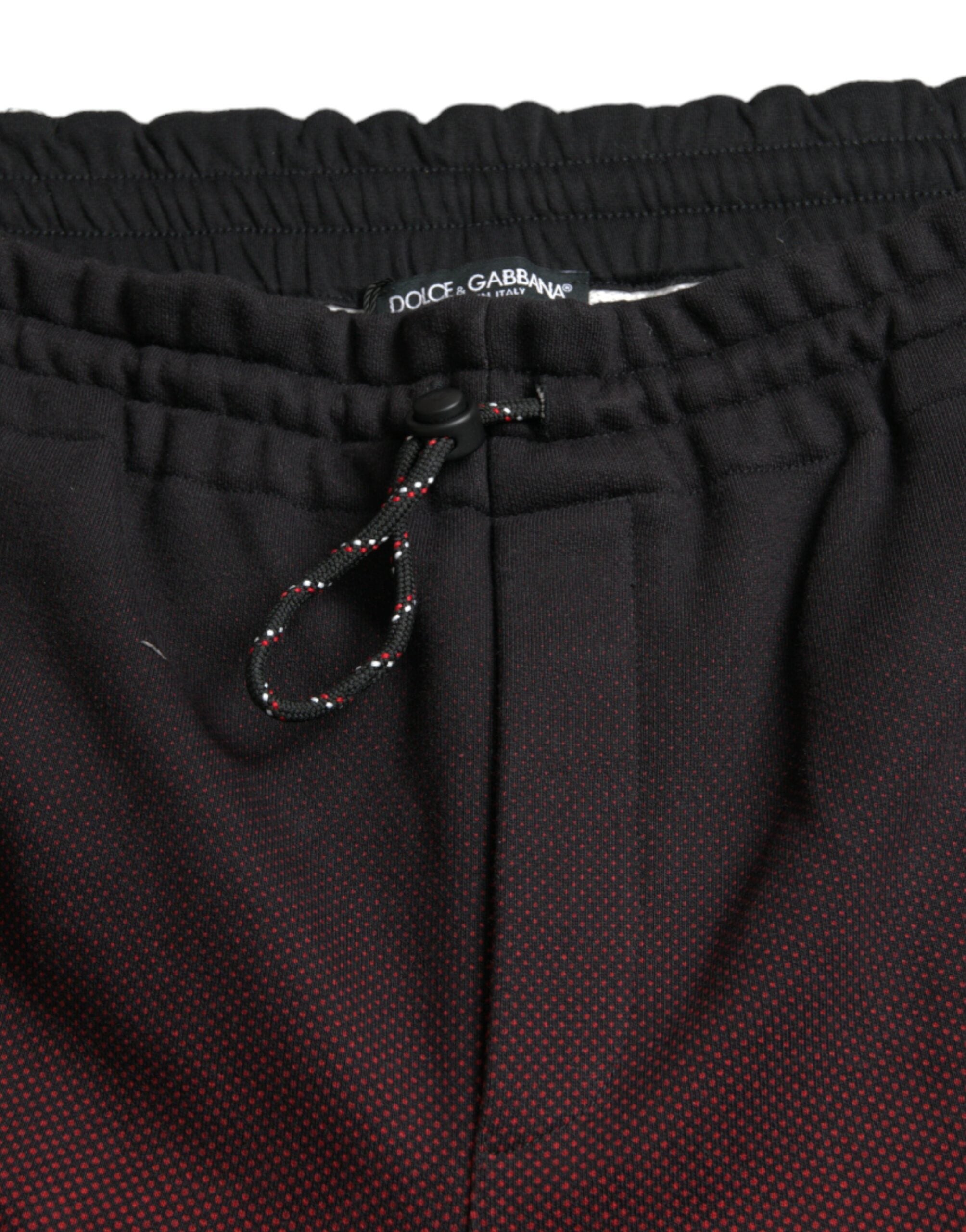 Rote Baumwoll-Bermuda-Shorts mit Leopardenmuster
