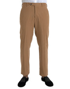 Beige Cashmere Herren Anzughose in gerader Passform