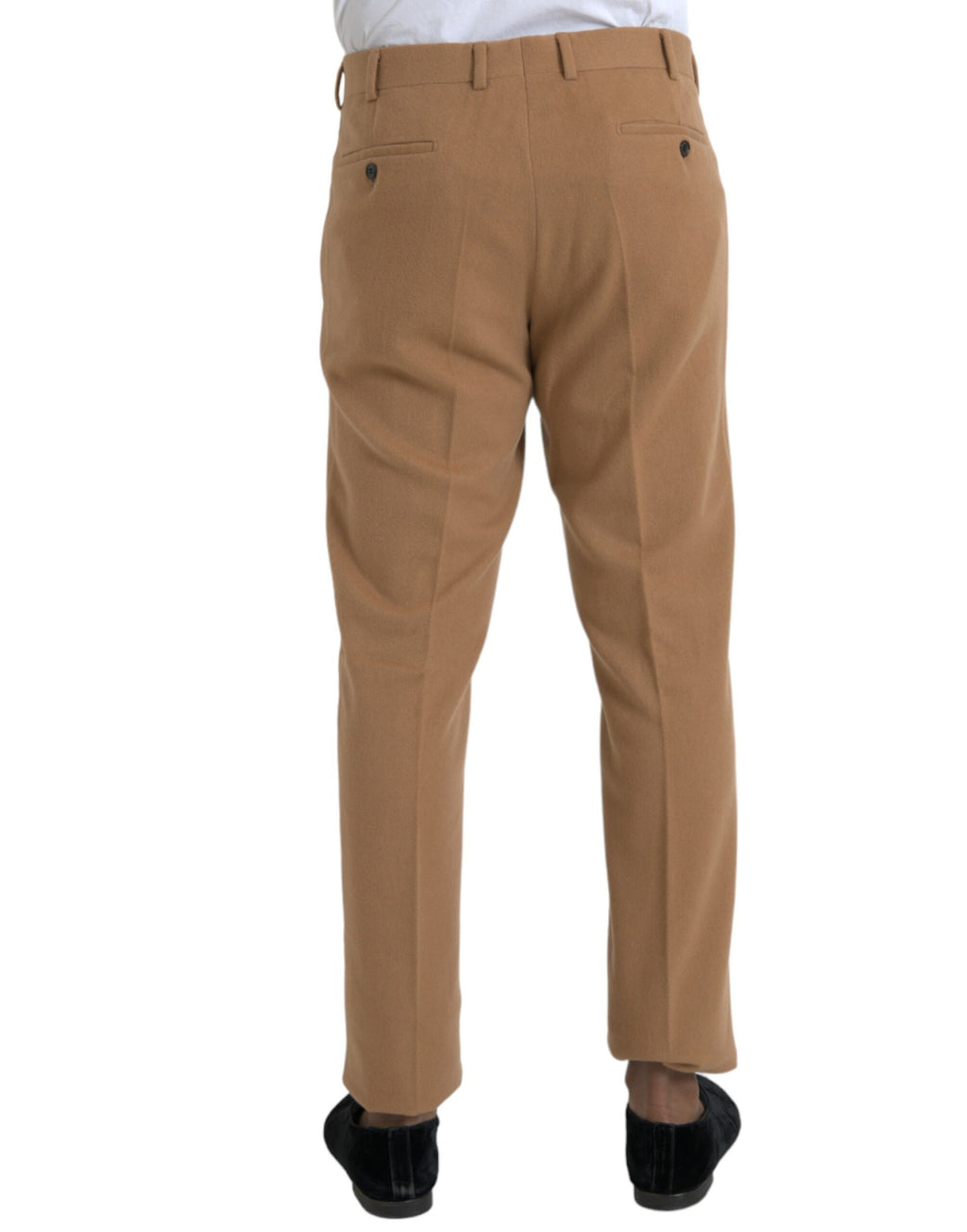 Beige Cashmere Herren Anzughose in gerader Passform