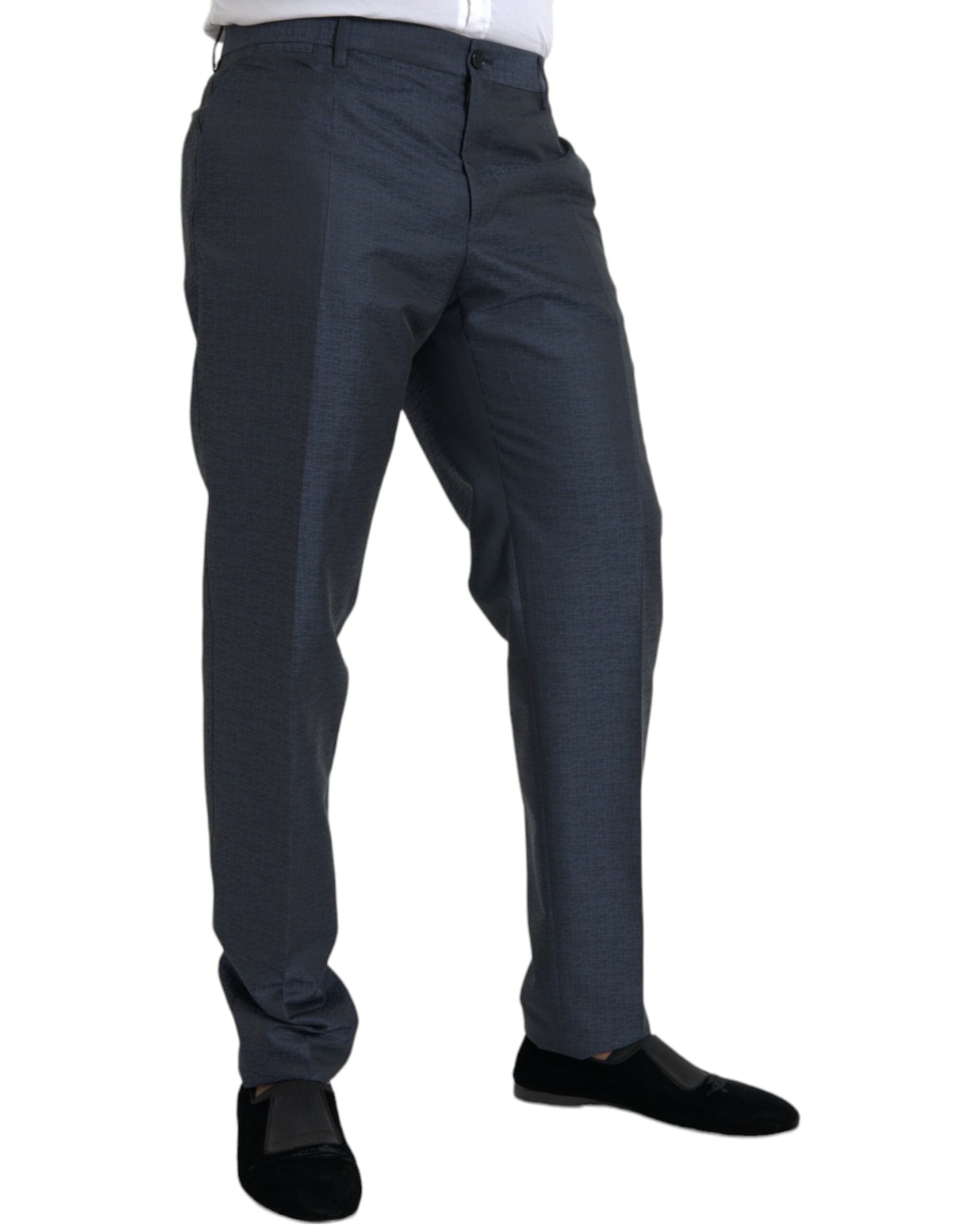 Blaue Wollhose für Herren im Skinny Fit