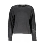 Maglione girocollo in cotone nero