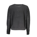 Maglione girocollo in cotone nero