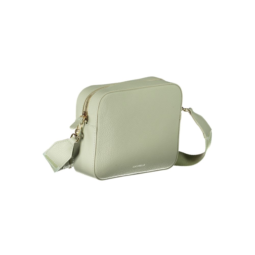 Borsa a mano in pelle verde