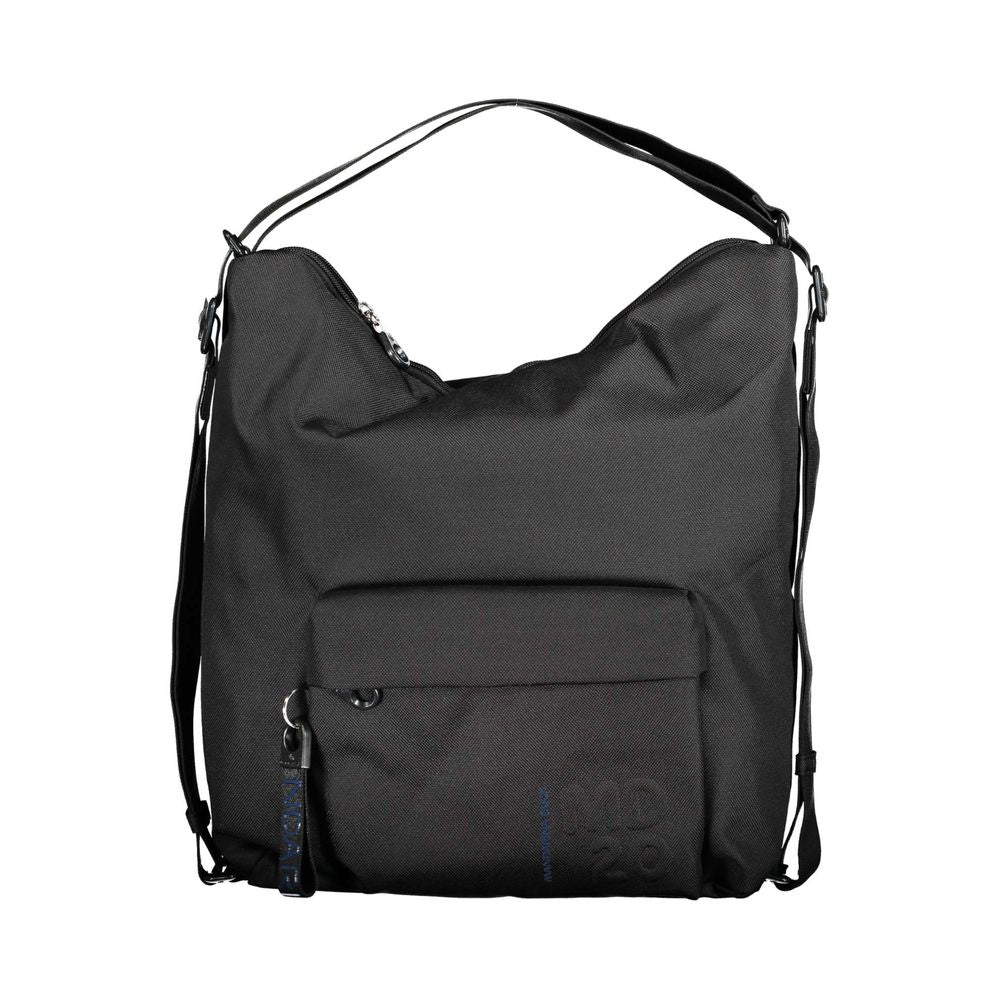 Borsa a tracolla in poliestere nero
