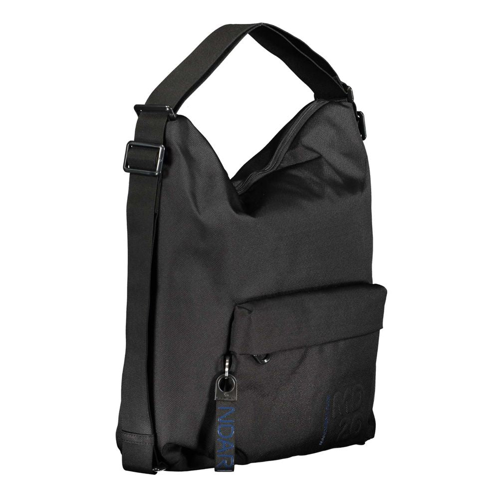Borsa a tracolla in poliestere nero