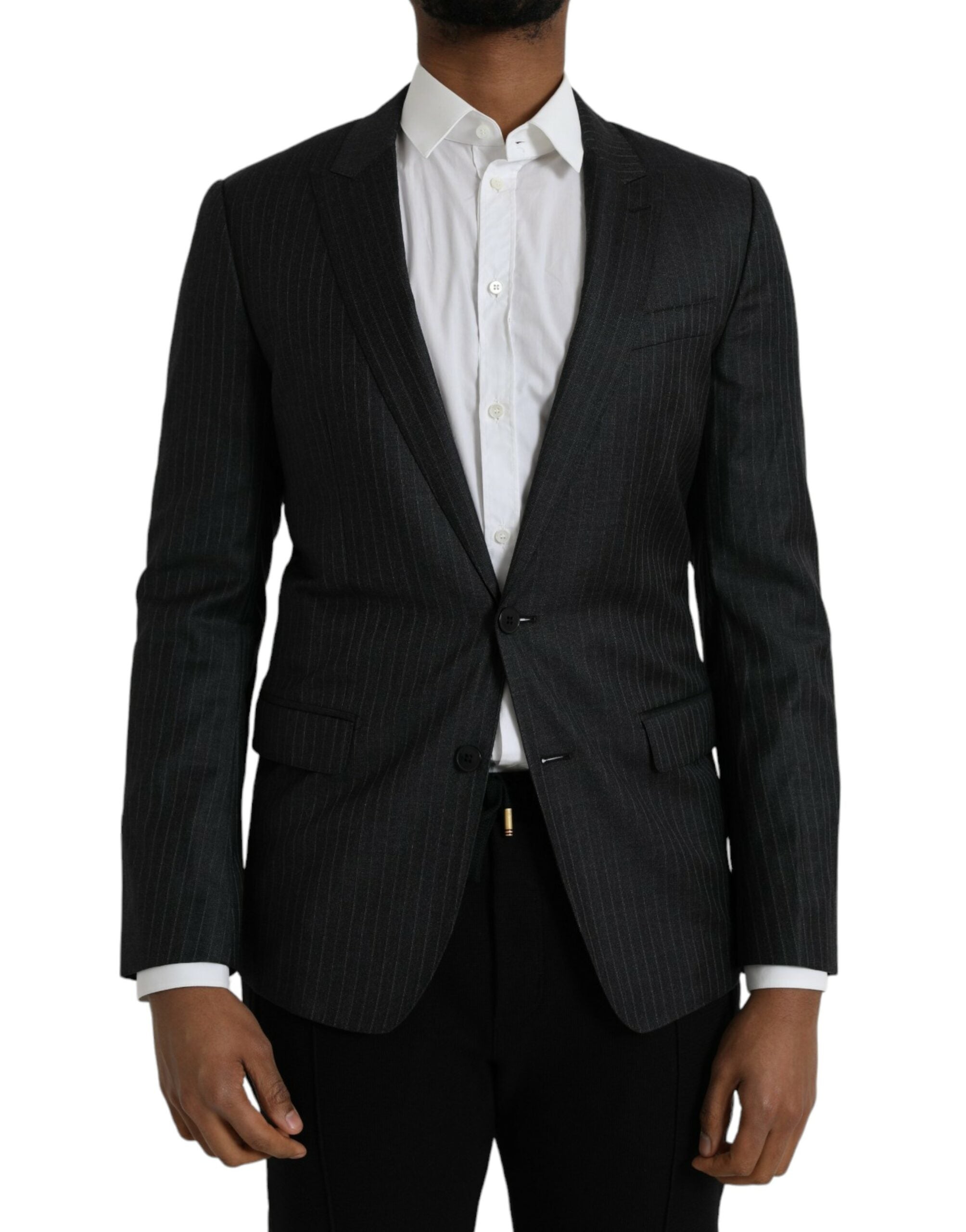 Black Stripe MARTINI Einreiher Mantel Blazer