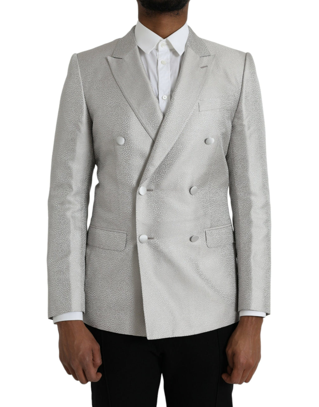 Off White MARTINI Zweireiher Mantel Blazer