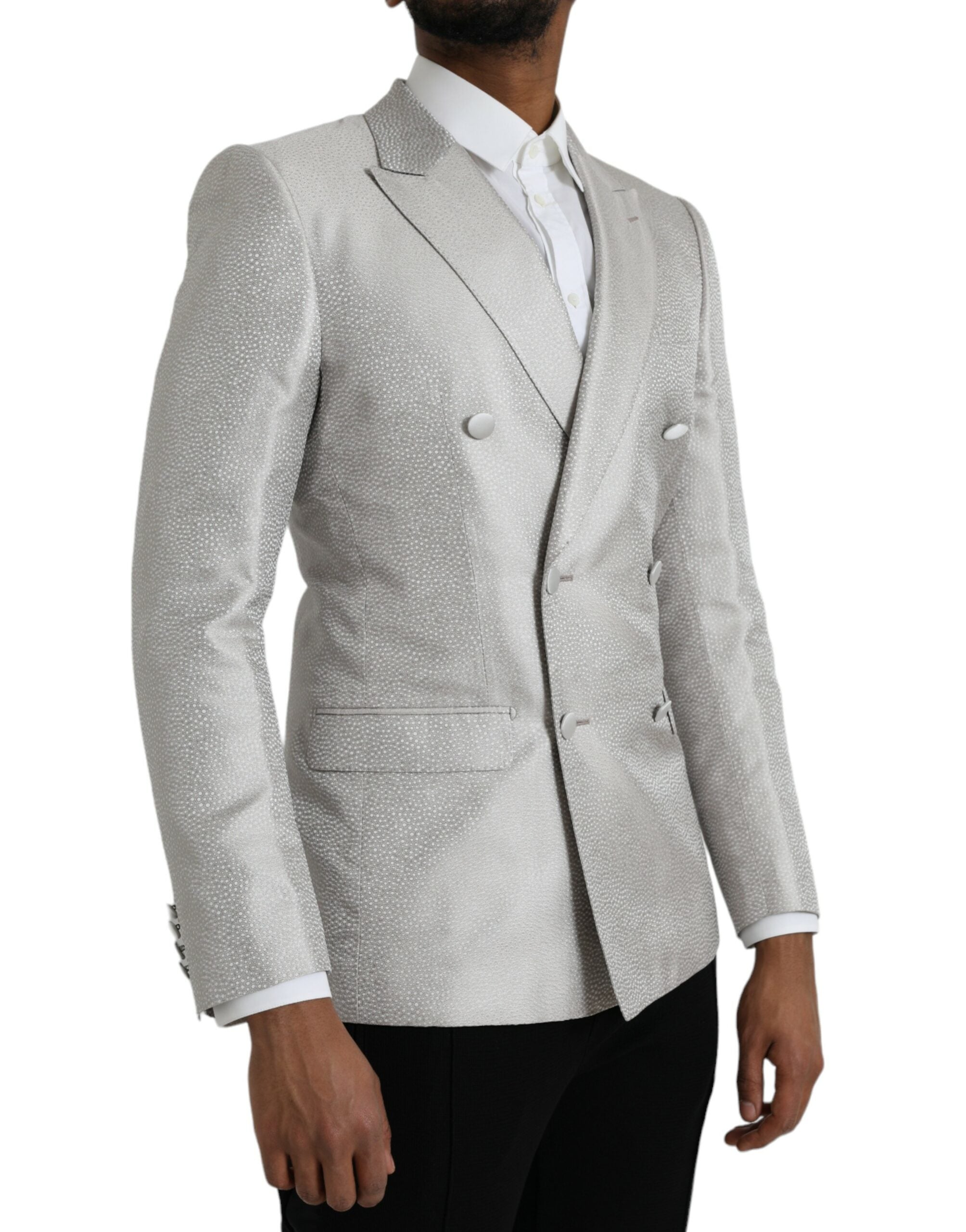 Off White MARTINI Zweireiher Mantel Blazer