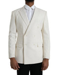 Weißer Martini-Blazer mit doppelter Knopfleiste