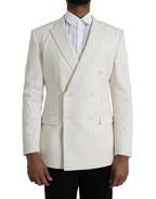Weißer Martini-Blazer mit doppelter Knopfleiste