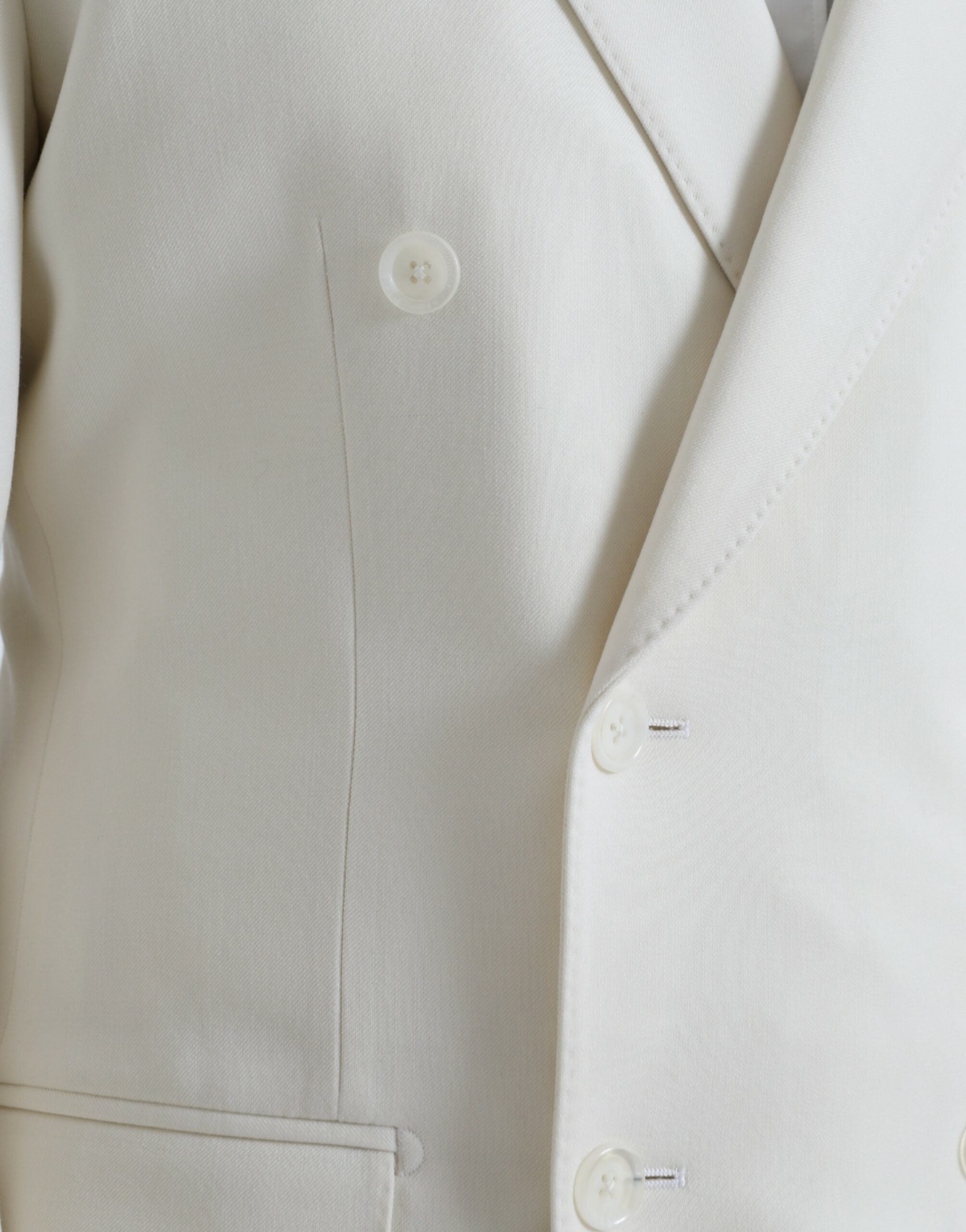 Weißer Martini-Blazer mit doppelter Knopfleiste