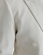 Weißer Martini-Blazer mit doppelter Knopfleiste