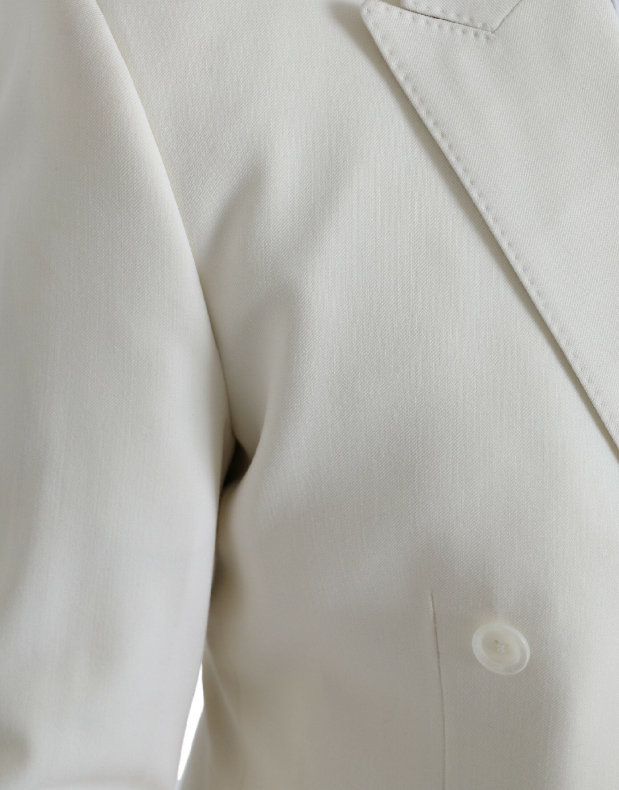 Weißer Martini-Blazer mit doppelter Knopfleiste