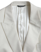 Weißer Martini-Blazer mit doppelter Knopfleiste