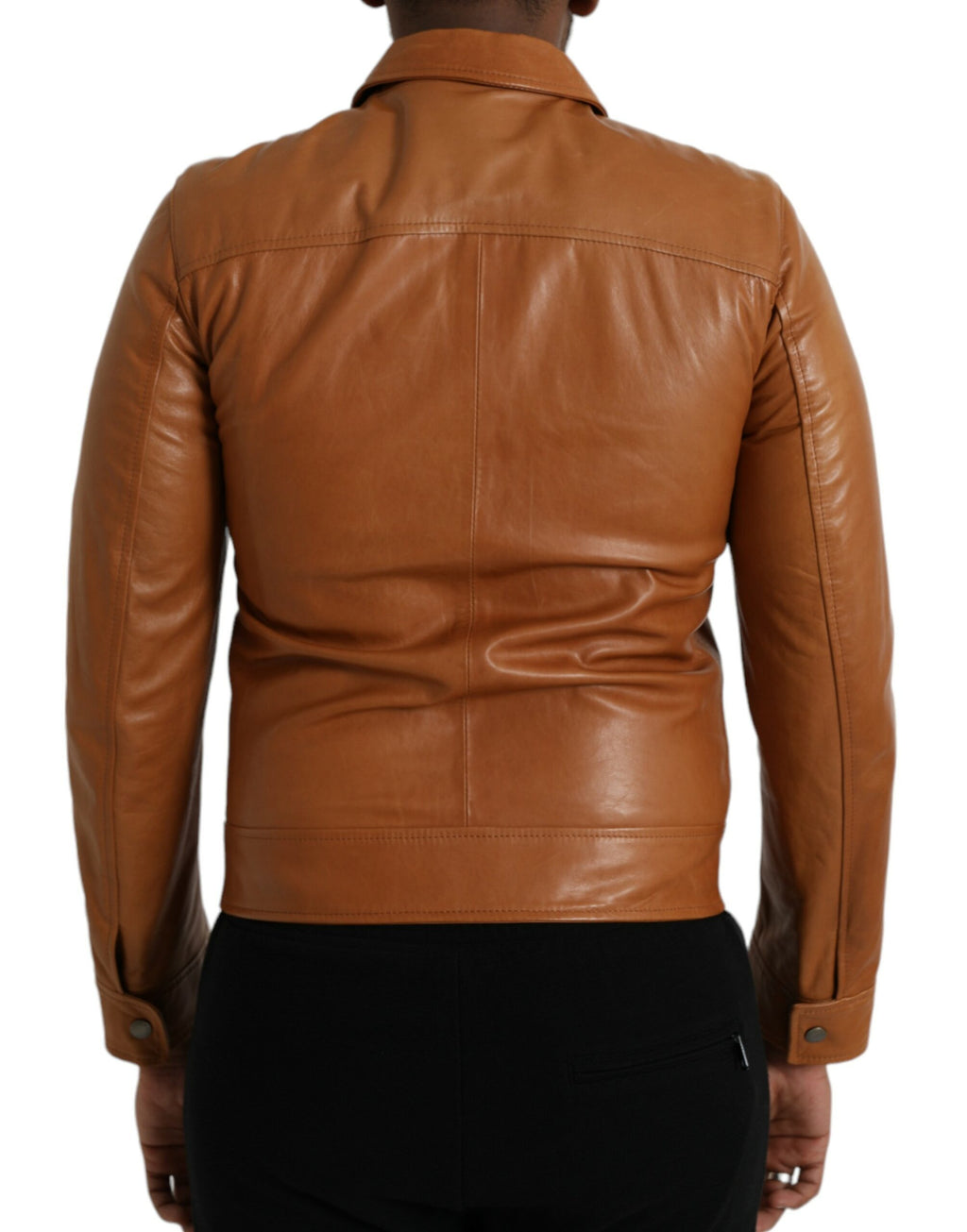 Braune Lammleder Blousonjacke mit Reißverschluss