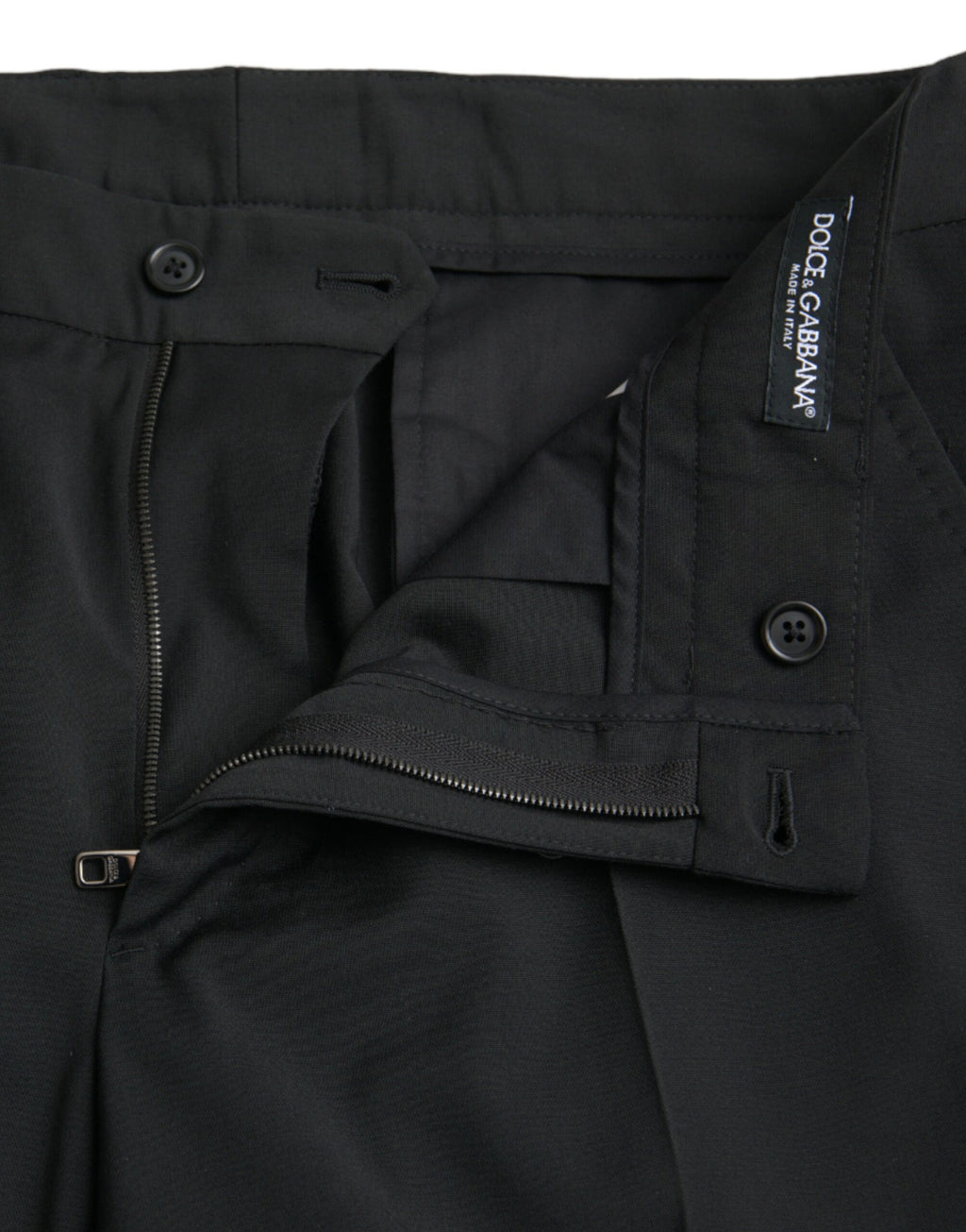 Schwarze Slim-Fit Business-Hose aus Wolle