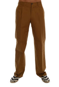Pantalone in Cotone Elasticizzato Marrone