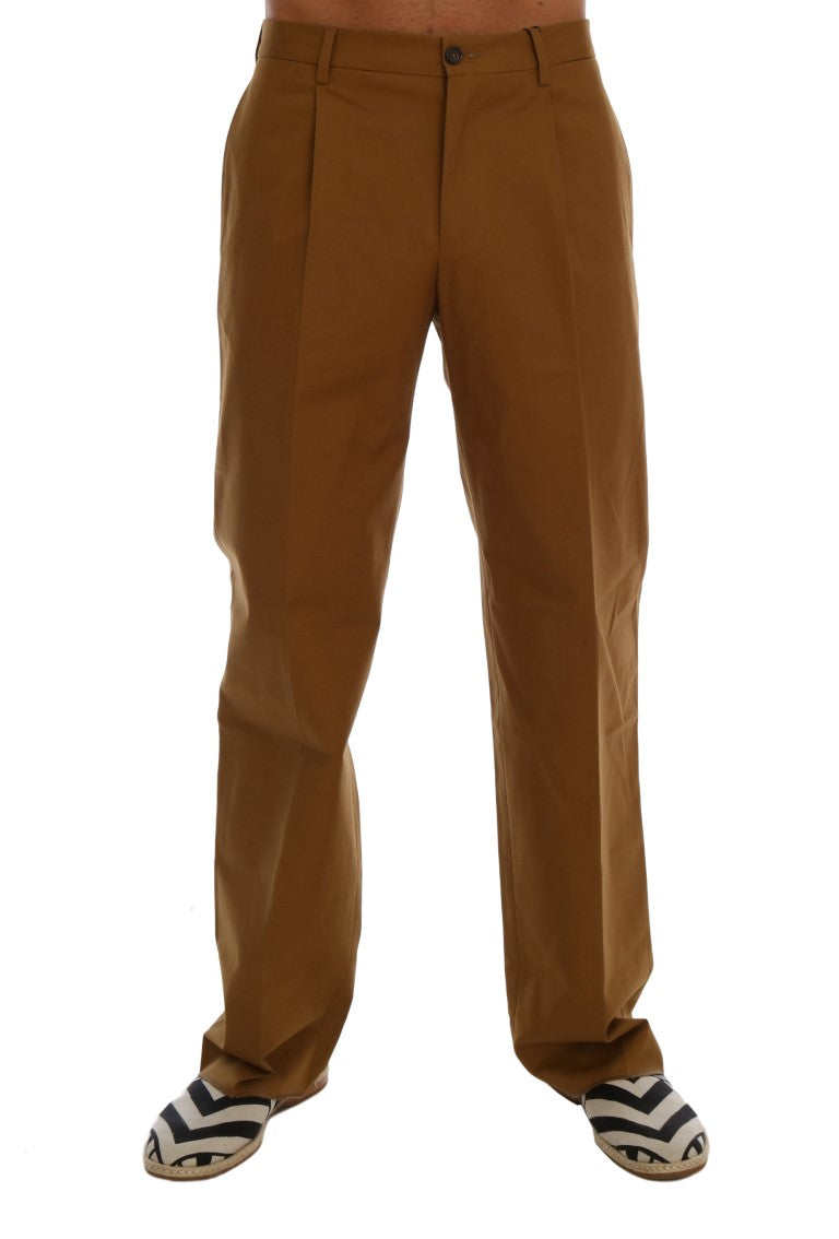 Pantalone in Cotone Elasticizzato Marrone