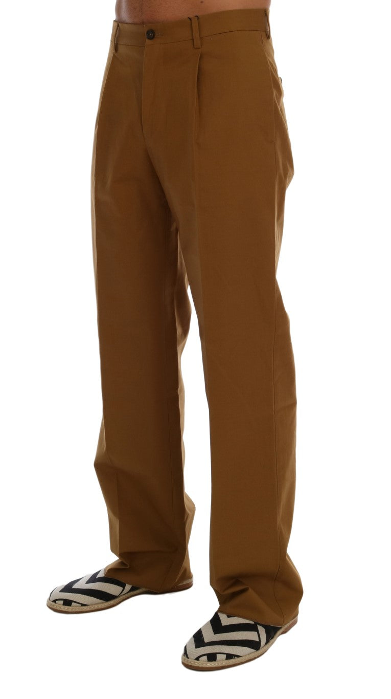 Pantalone in Cotone Elasticizzato Marrone