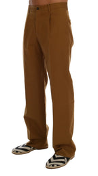 Pantalone in Cotone Elasticizzato Marrone