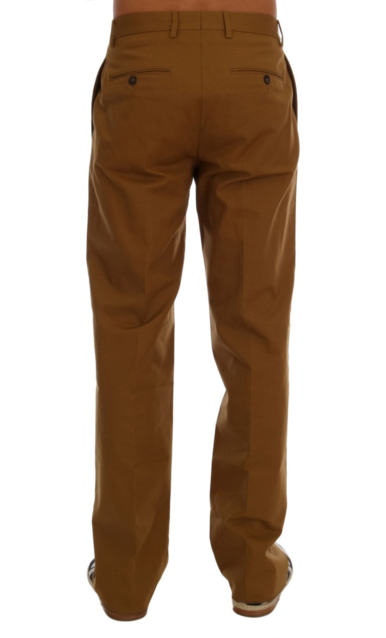 Pantalone in Cotone Elasticizzato Marrone