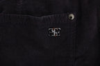 Brown Cotton Cropped Casual Pants