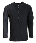 Schwarzer Pullover mit langen Ärmeln aus Baumwollleinen