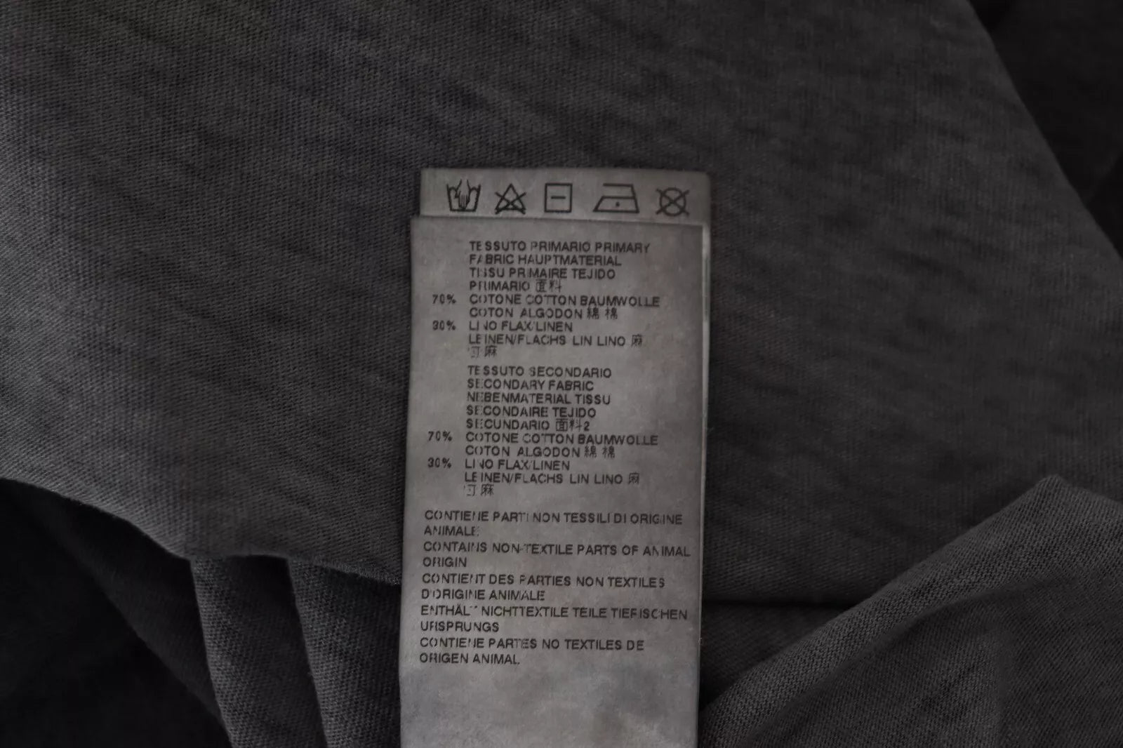 Schwarzer Pullover mit langen Ärmeln aus Baumwollleinen