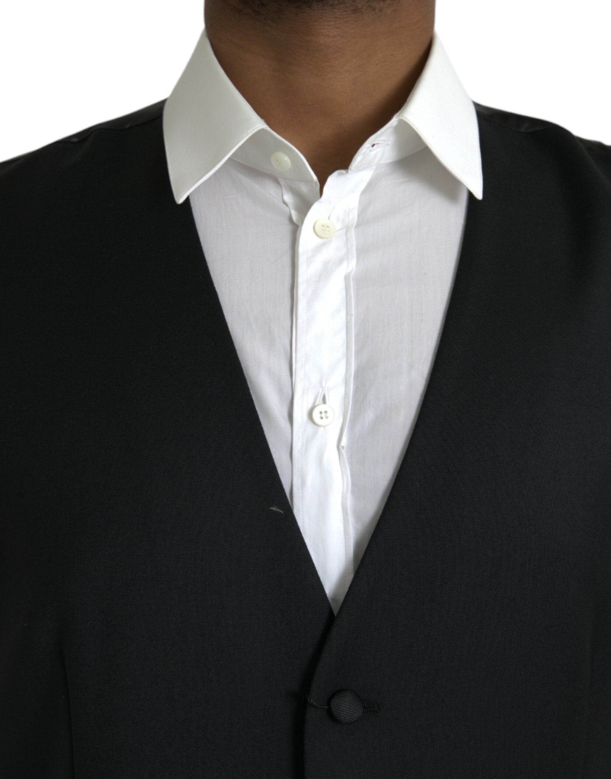 Schwarze Seidenweste Kleid Formelle Weste