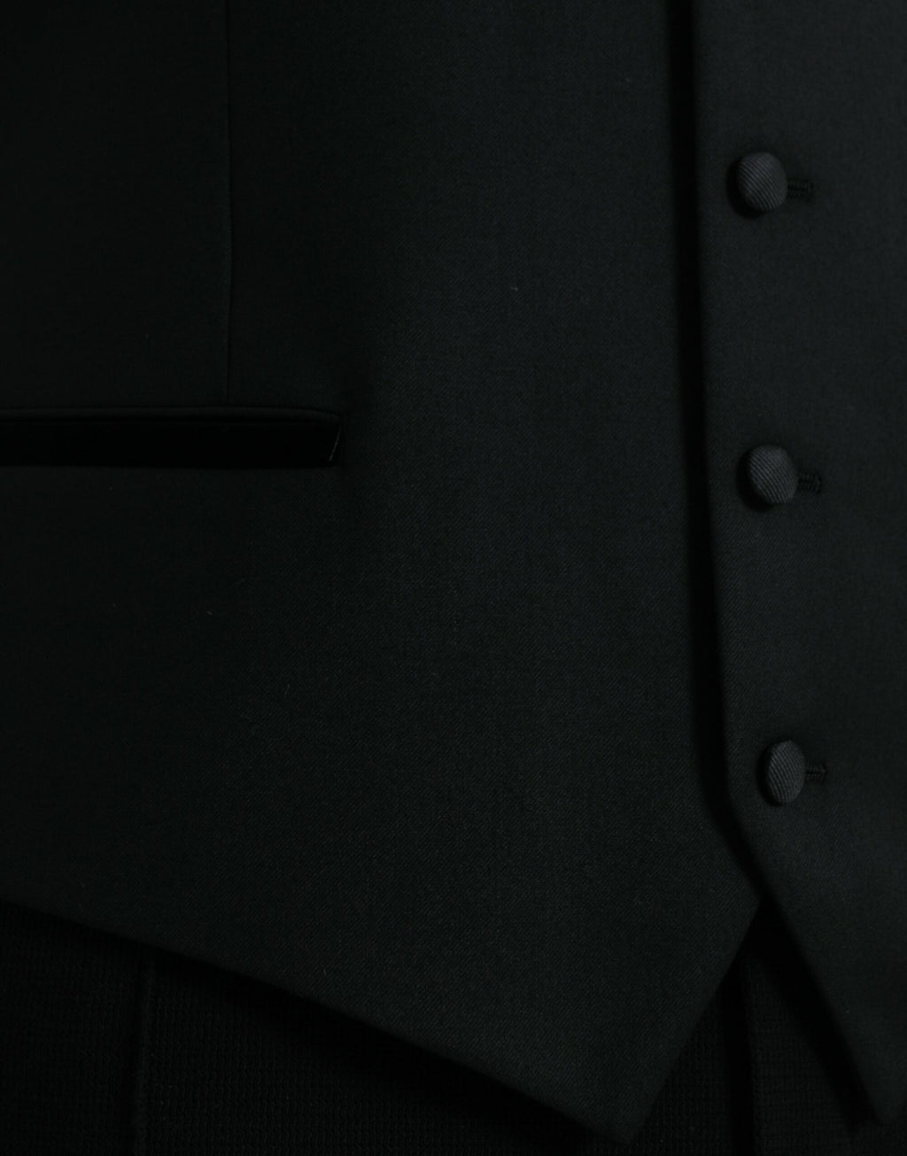 Schwarze Seidenweste Kleid Formelle Weste
