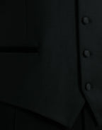 Schwarze Seidenweste Kleid Formelle Weste