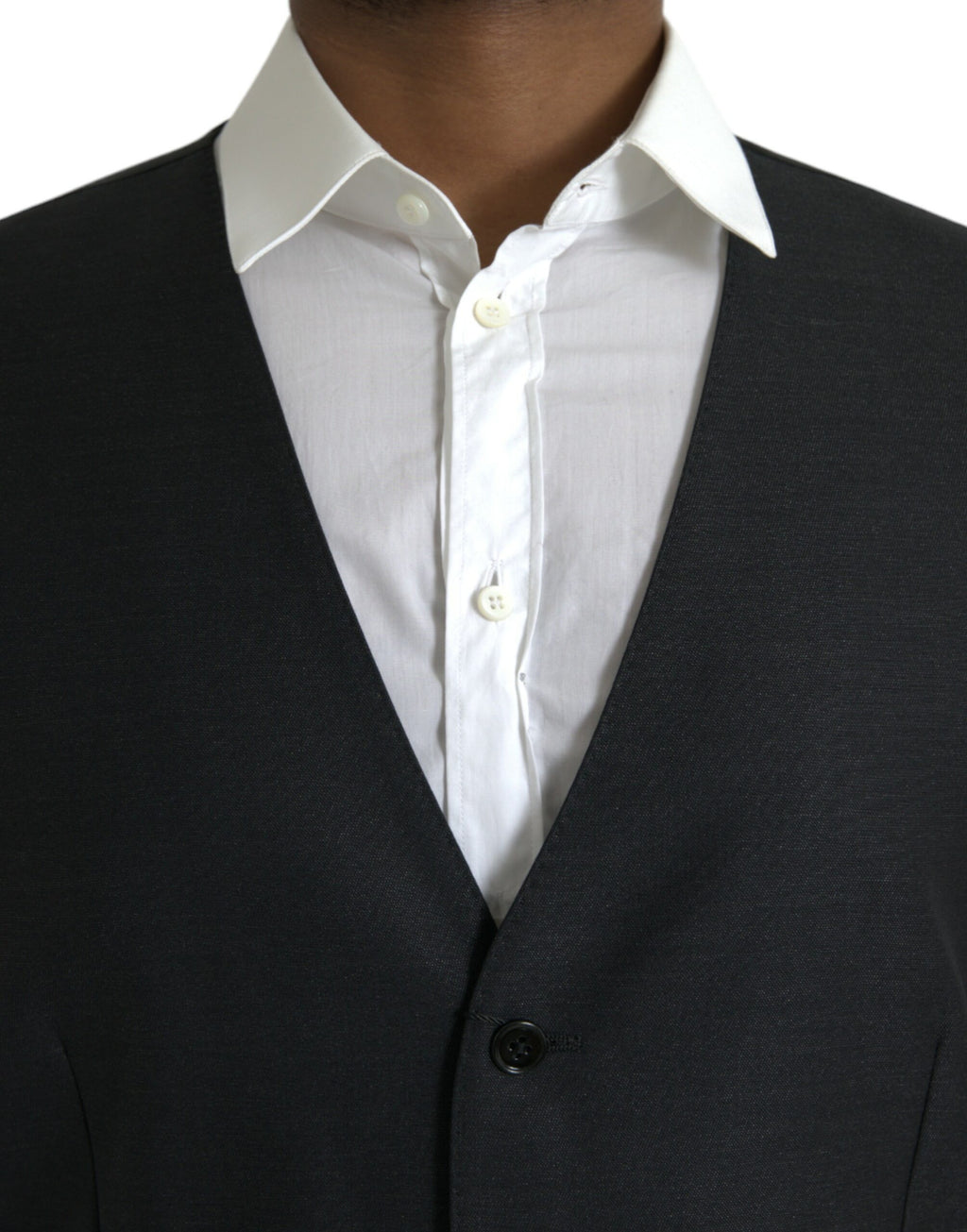 Schwarze Wollwestenkleid Formelle Weste