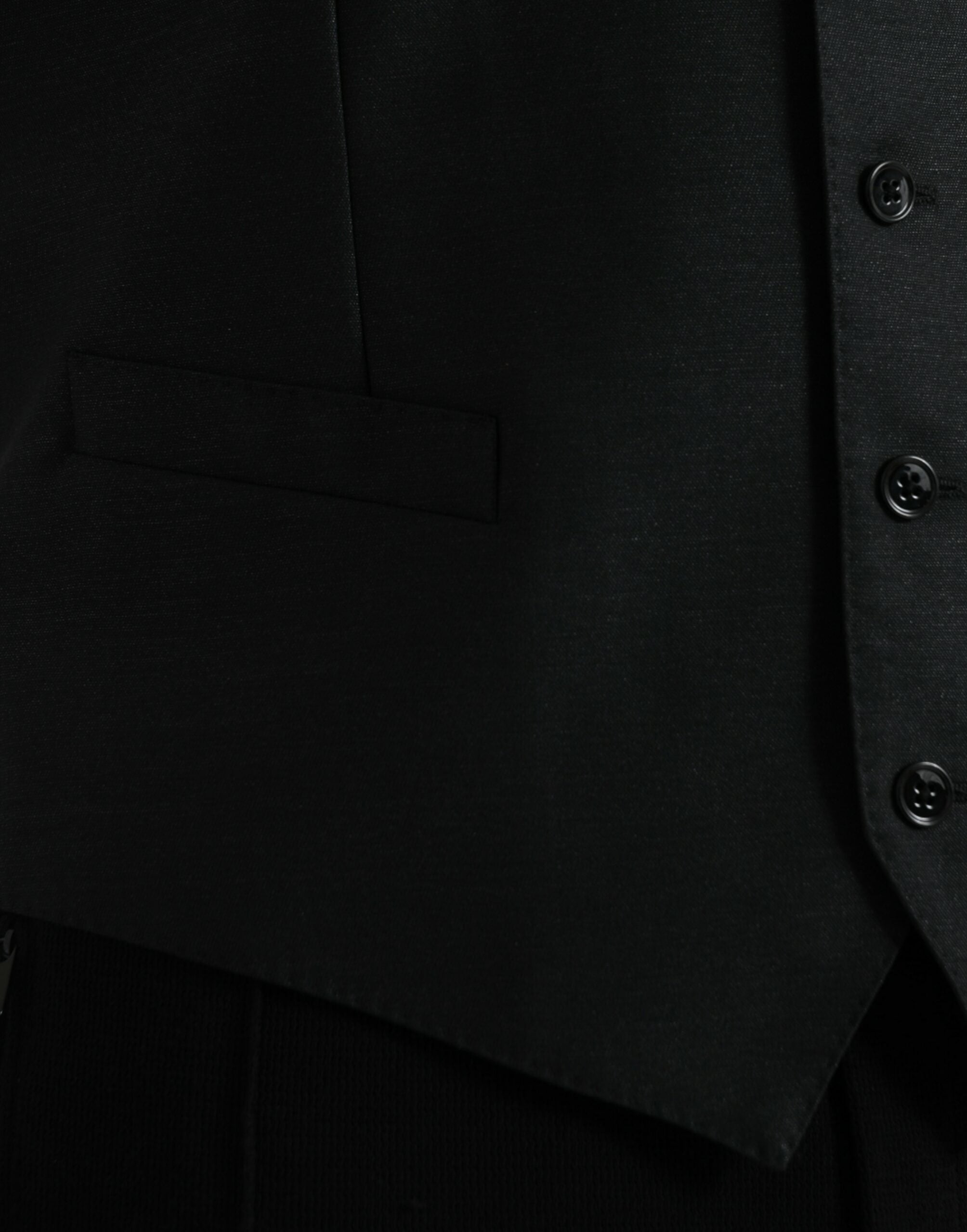 Schwarze Wollwestenkleid Formelle Weste