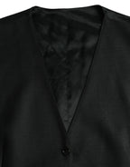 Schwarze Wollwestenkleid Formelle Weste
