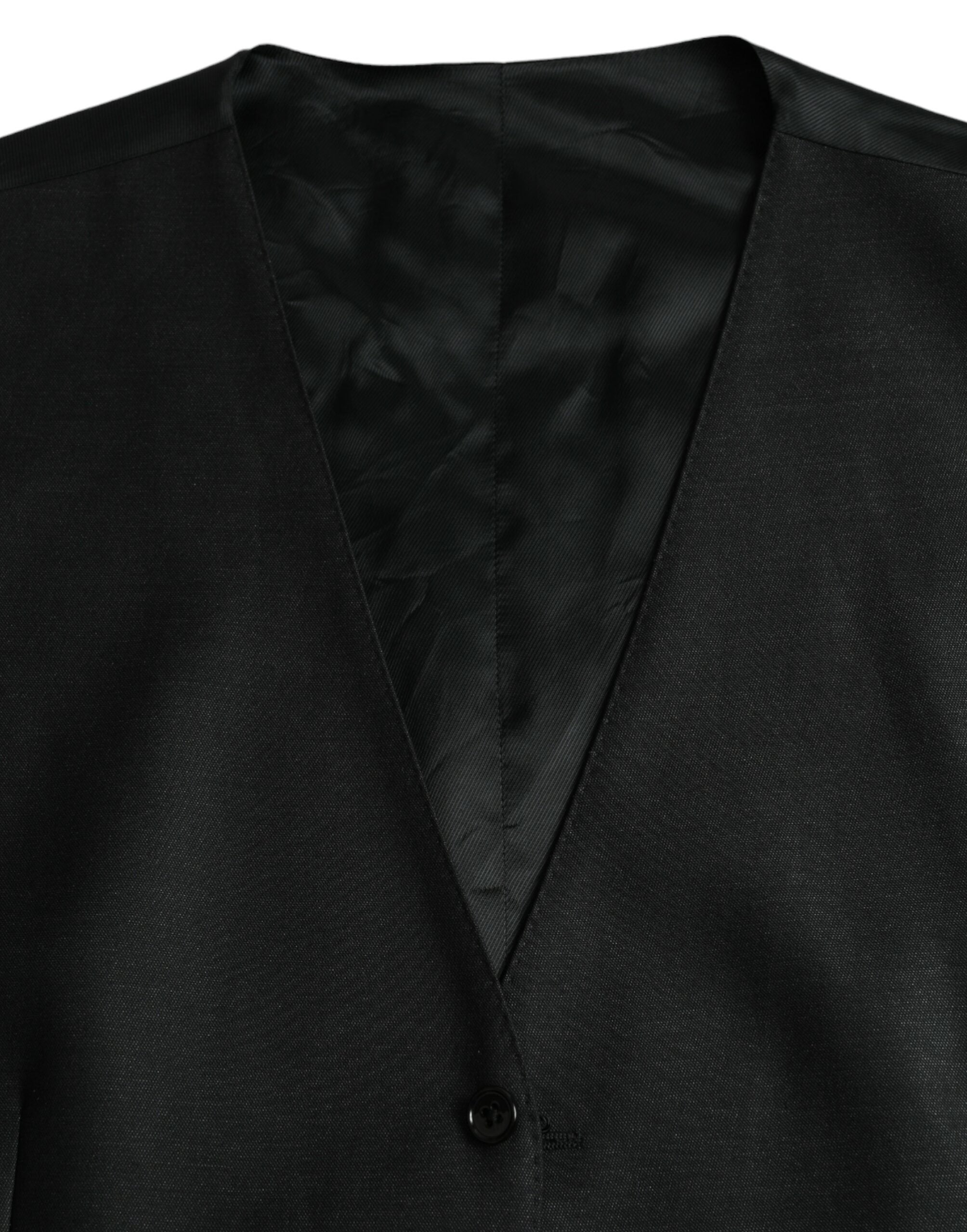 Schwarze Wollwestenkleid Formelle Weste