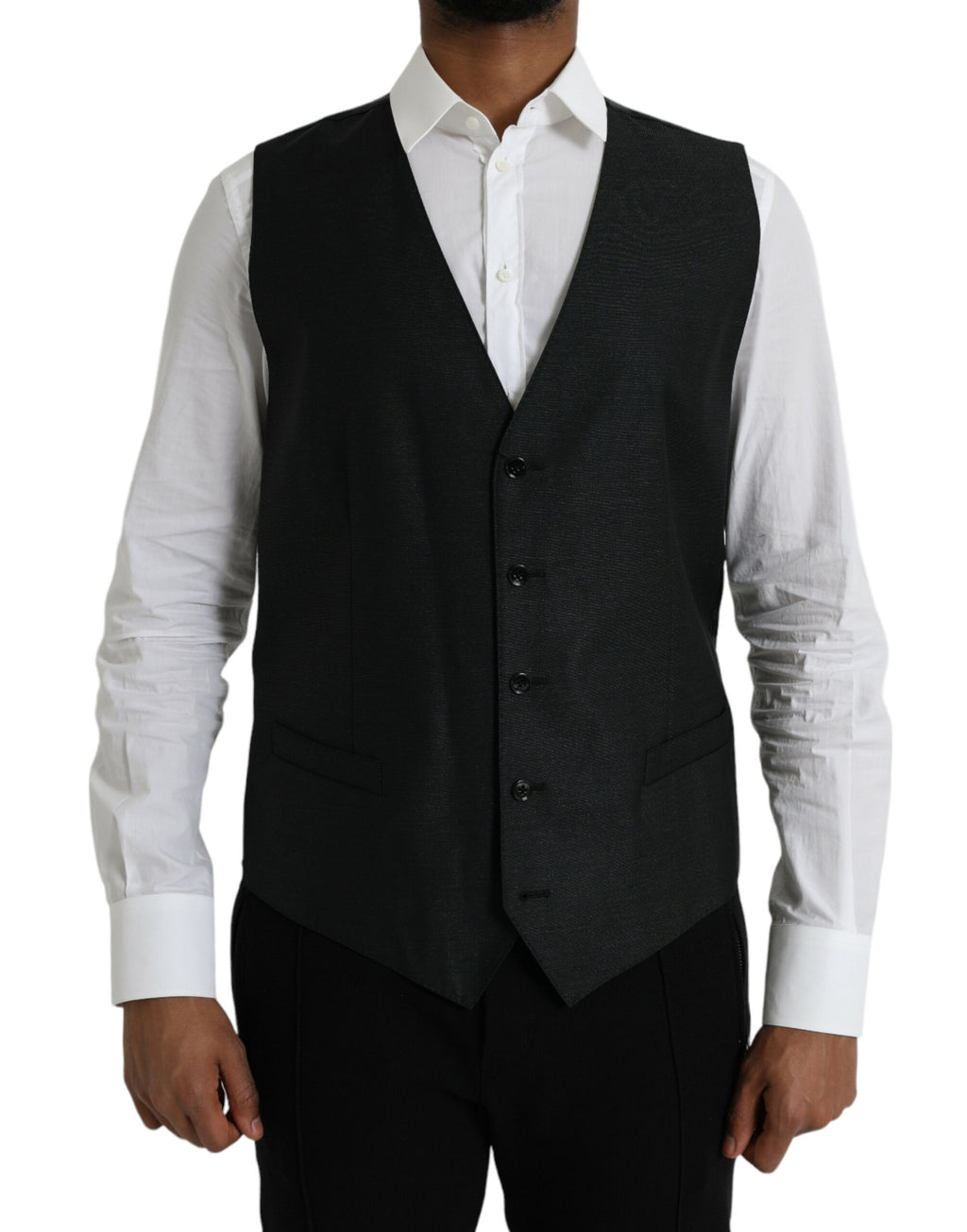 Schwarzes Wollwestenkleid Festliche Weste