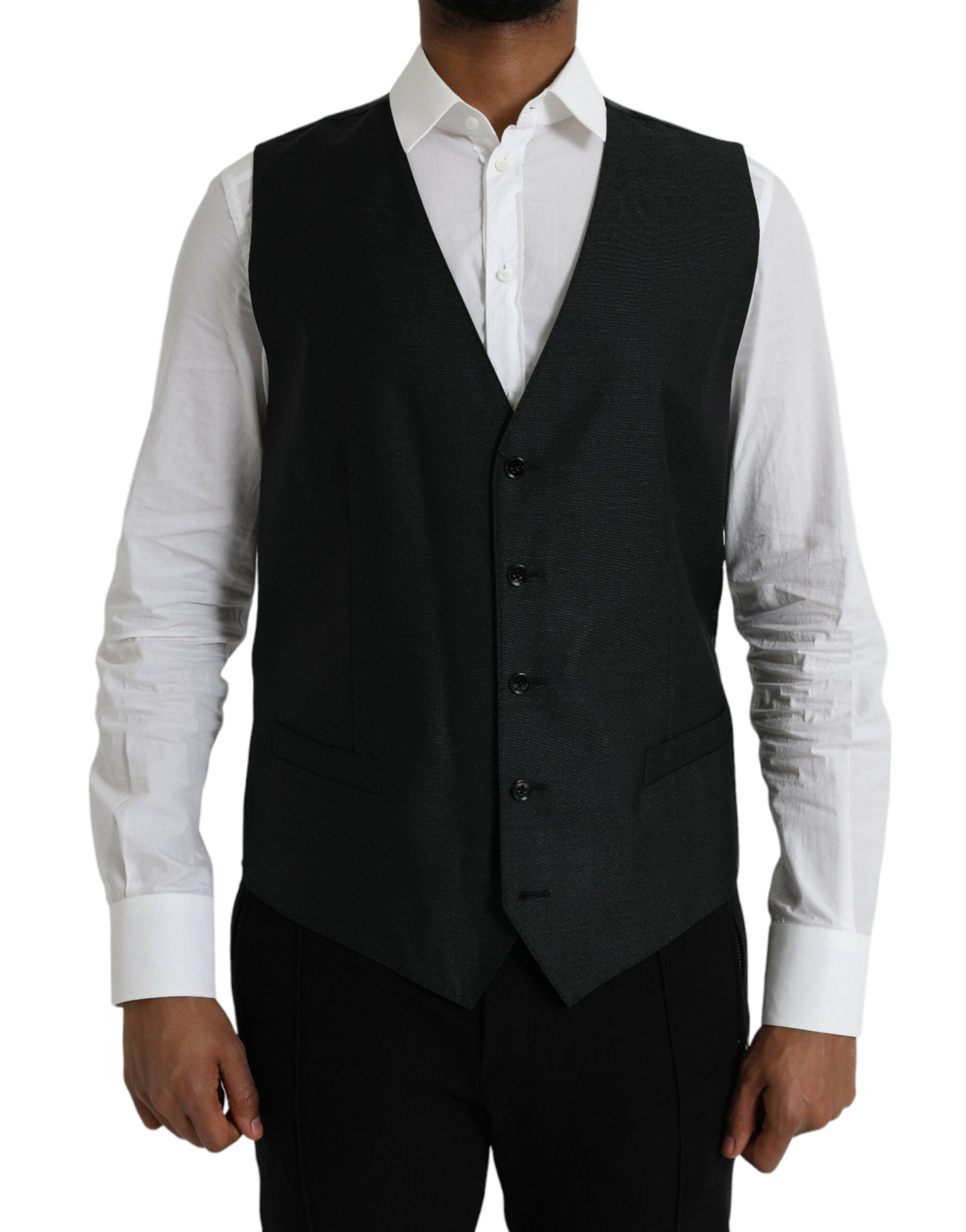 Schwarzes Wollwestenkleid Festliche Weste