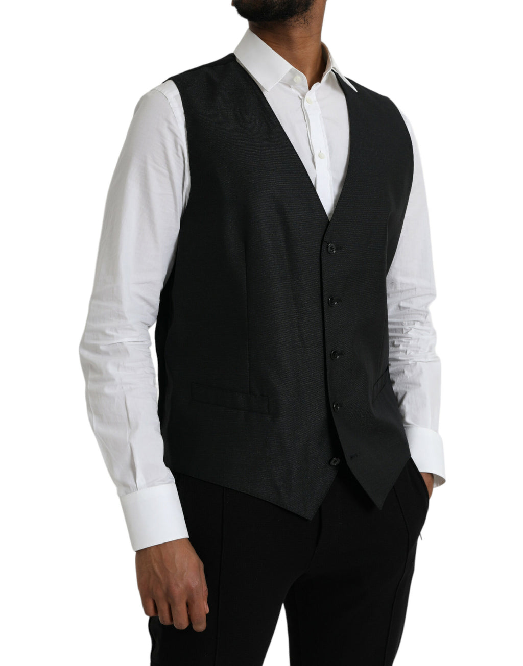 Schwarzes Wollwestenkleid Festliche Weste