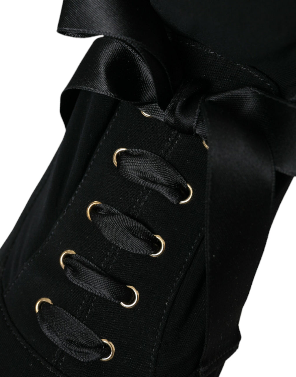 Schwarze Stiletto-Stiefeletten mit mittelhohem Schaft