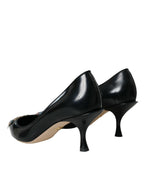 High Heels BOOM-Patch aus schwarzem Leder
