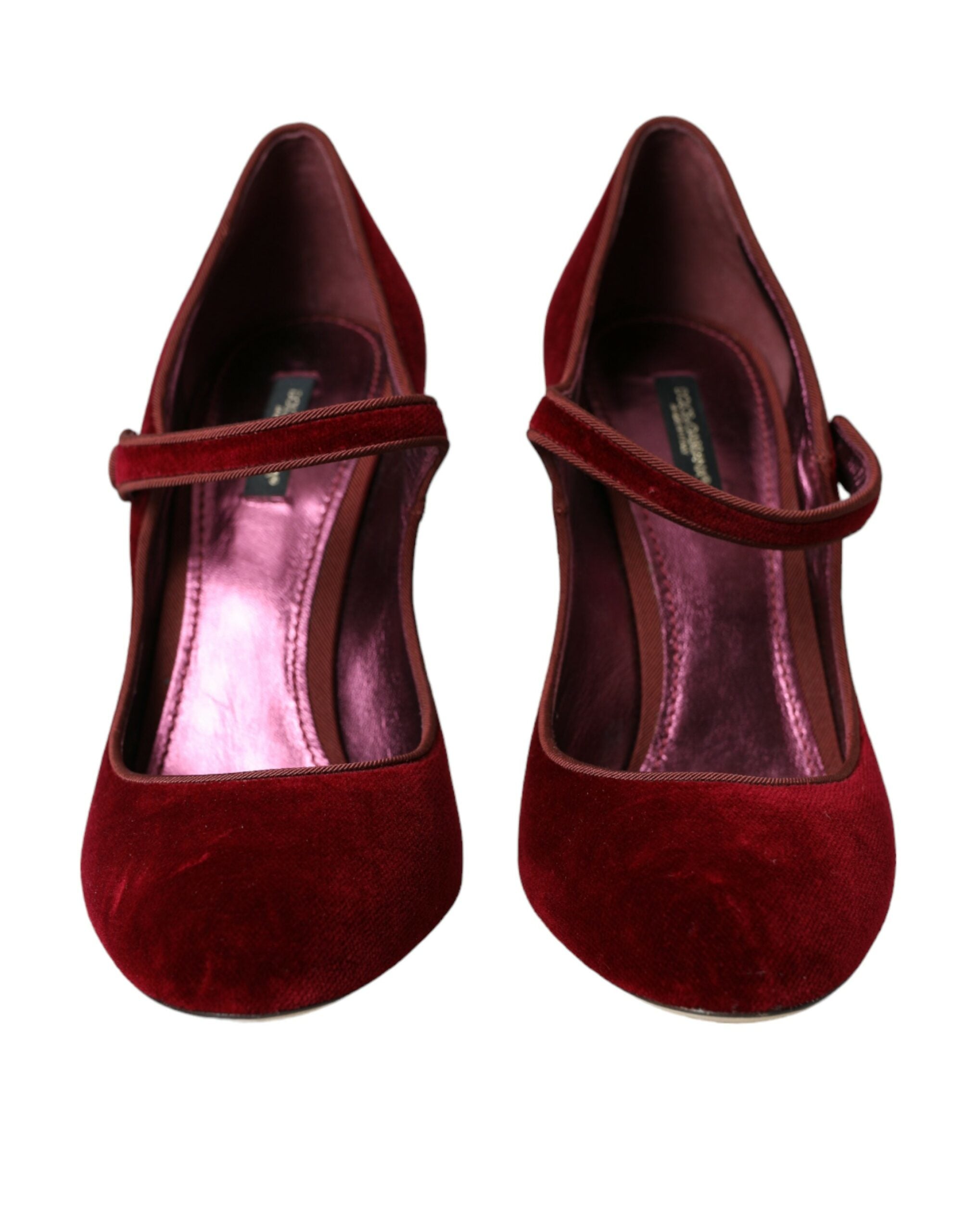 Scarpe Décolleté Red Velvet Gold Crystals Mary Jane