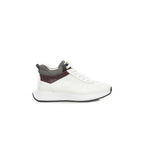 Sneaker aus weißem Rindsleder