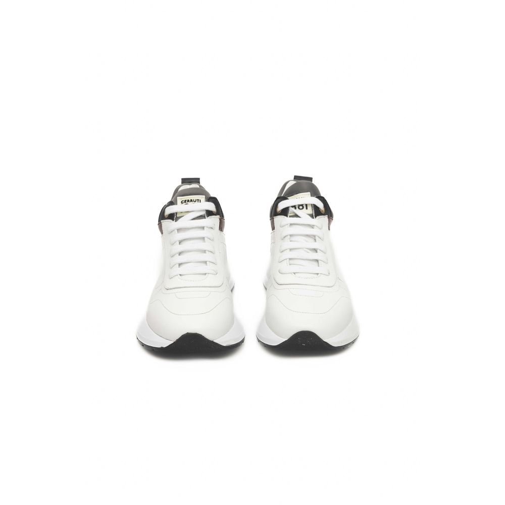 Sneaker aus weißem Rindsleder