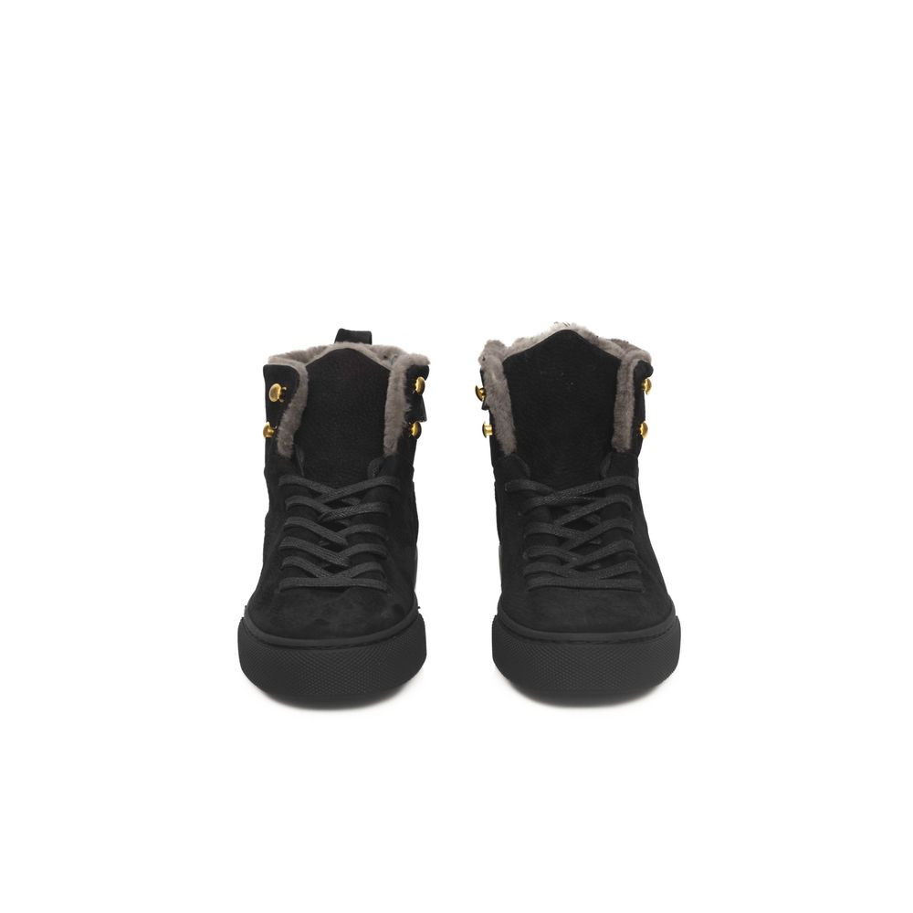 Damen-Sneaker aus schwarzem Rindsleder