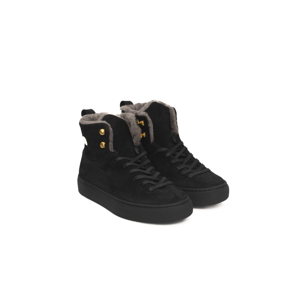 Women's Black Cowhide Sneaker